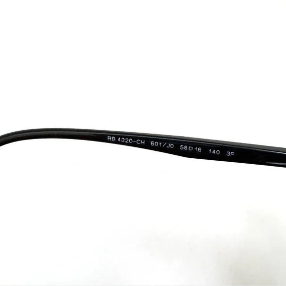 Ray-Ban Chromance Black Aviator Sunglasses RB4320ch - Picture 4 of 6